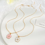 Elegant Cherry Blossom Pendant Necklace For Women
