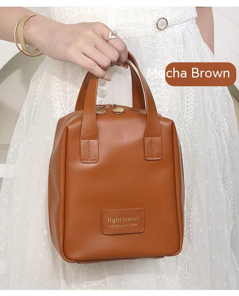 Shell Shape PU Leather Cosmetic Bag