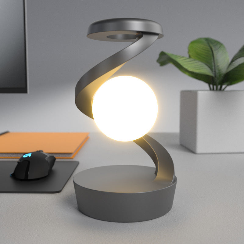 Celestia - Rotating Moon Desk Lamp With Phone Wireless Charging