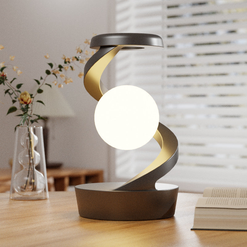 Celestia - Rotating Moon Desk Lamp With Phone Wireless Charging