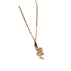 Cleopatra - Luxury Green Eyed Snake Necklace