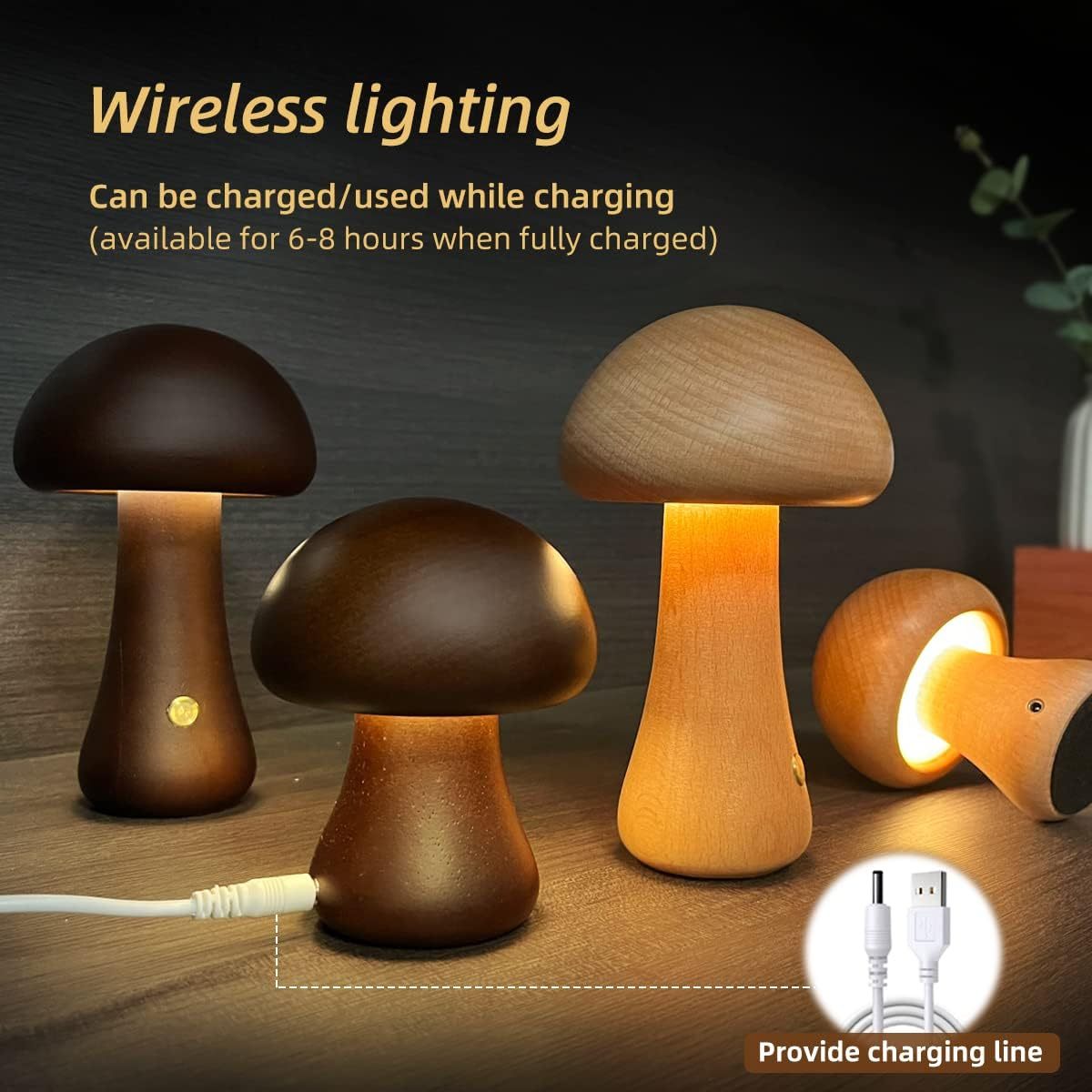 Aura Woo - Mushroom LED Lamp – Soothing Bedside Glow
