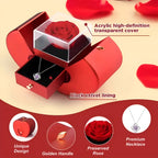 Rose Heartbox with Necklace & Secret Love Note