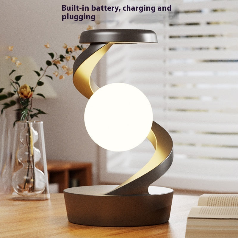 Celestia - Rotating Moon Desk Lamp With Phone Wireless Charging