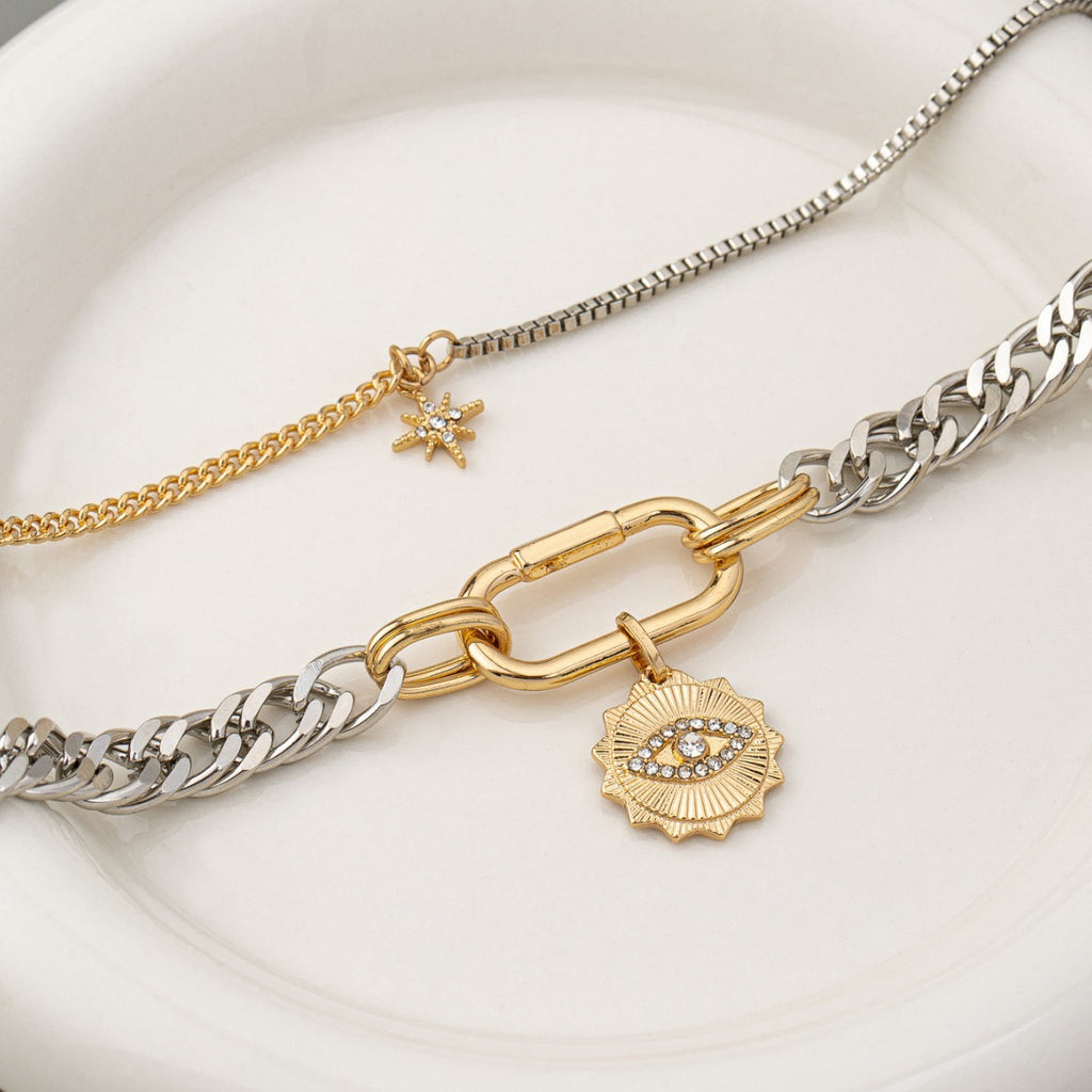 Royal Evil Eye Clavicle Chain