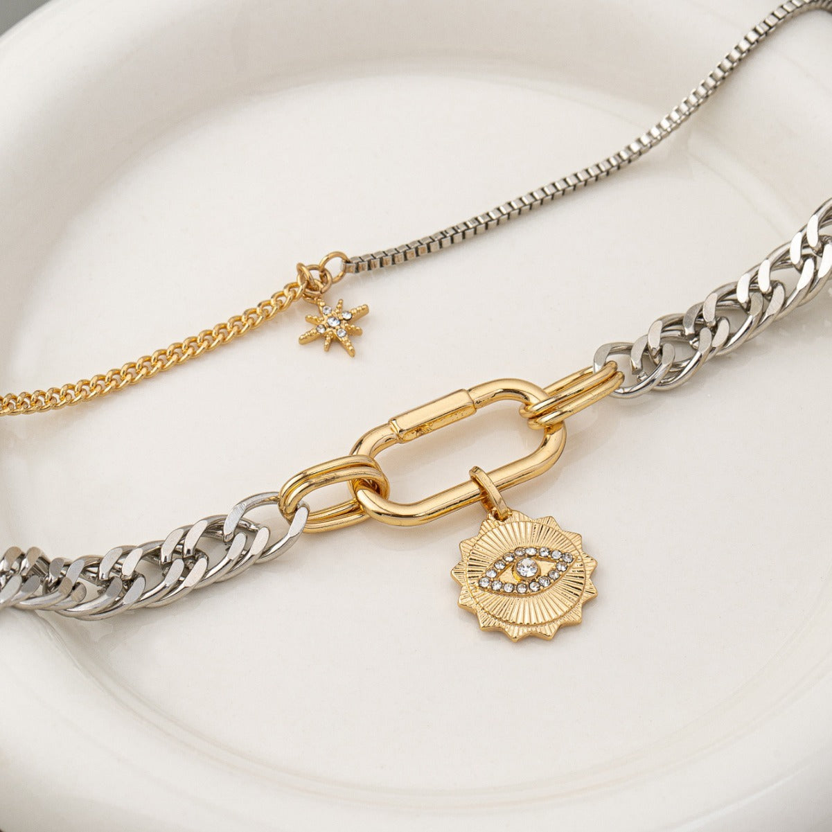 Royal Evil Eye Clavicle Chain