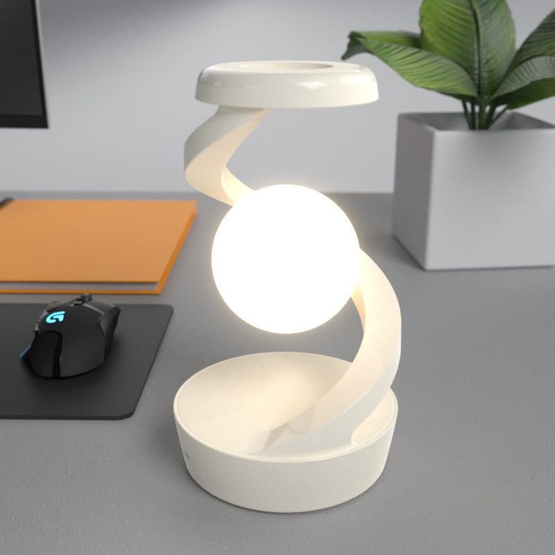 Celestia - Rotating Moon Desk Lamp With Phone Wireless Charging
