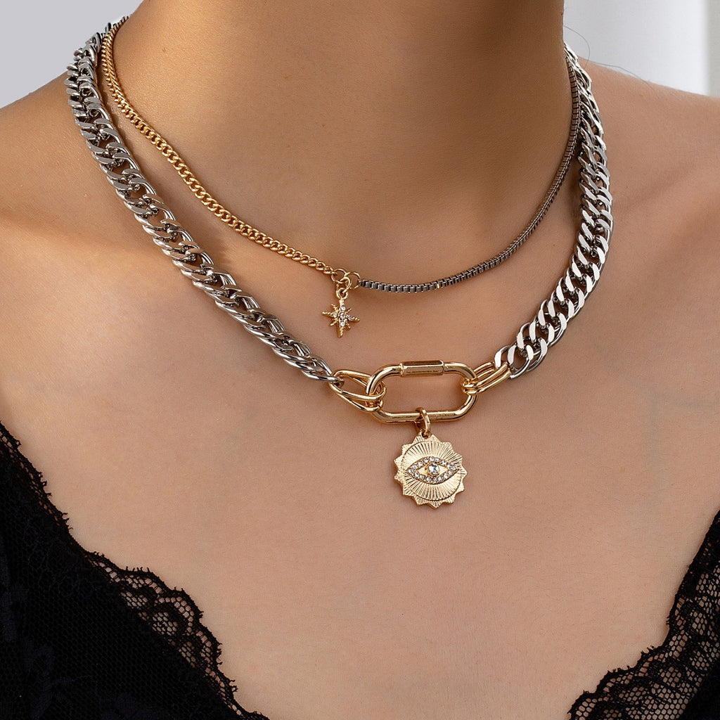 Royal Evil Eye Clavicle Chain