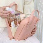 Shell Shape PU Leather Cosmetic Bag
