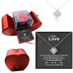 Rose Heartbox with Necklace & Secret Love Note